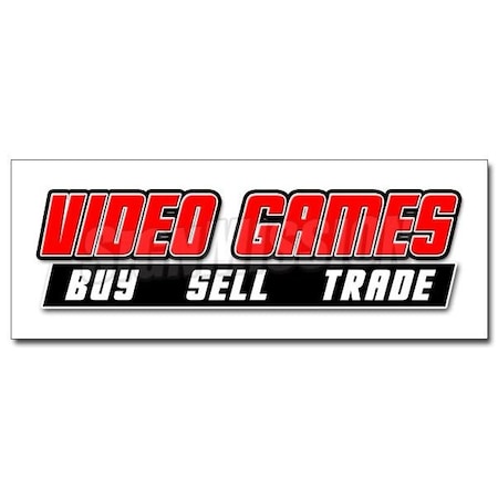 Signmission Safety Sign, 36 in Height, Vinyl, 14 in Length, Video Games D-36 Video Games